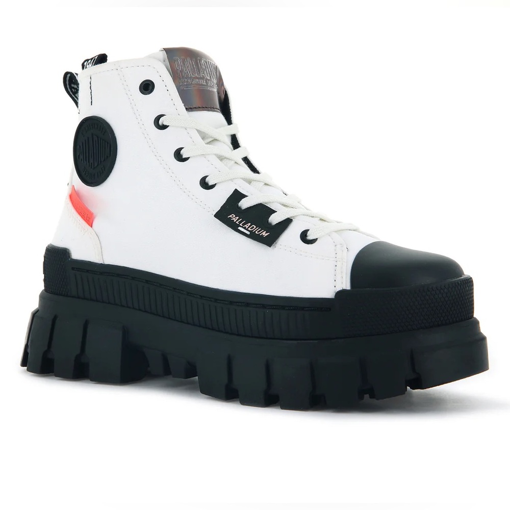 NWT Palladium Revolt Hi TX Star White Platform Boots NWT Size 10 - Picture 6 of 7